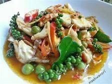 ผัดฉ่าปลากระพงพริกสด