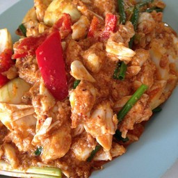 กรรเชียงปูผัดน้ำพริกเผา