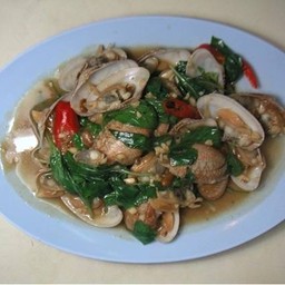 หอยลายผัดเต้าเจี้ยว