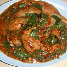 หอยลายผัดพริกเผา