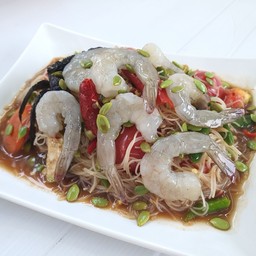 ตำหมี่ขาวกุ้งสด