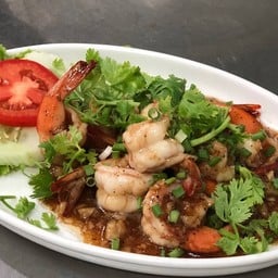 กุ้งทอดกระเทียมพริกไทย