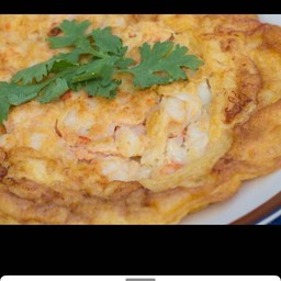 ข้าวไข่เจียวกุ้งสับมันกุ้ง (ไข่2ฟอง)