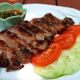 คอหมูย่าง ย่างมันให้หมด