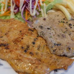 สเต็กหมูไก่