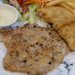 สเต็กหมูปลา