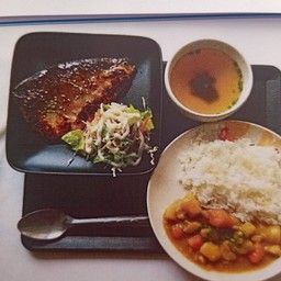 ข้าวปลาฮามาชิทอด+แกงกะหรี่