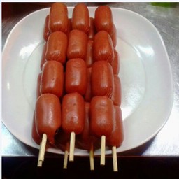 ฮอทดอกแดงเล็ก ทอด ไม้ละ