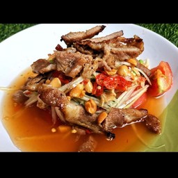 ตำคอหมูย่าง