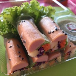 สลัดโรลโฮมเมด&กะทิวุ้น