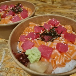 ข้าวหน้าแซลมอน+ทูน่า