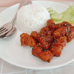 ข้าวไก่กรอบบอนชอน