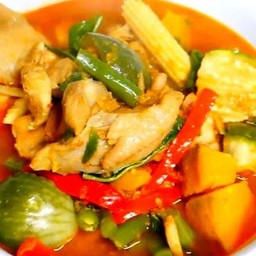 ข้าวไข่เจียว+แกงป่าหมู
