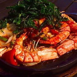 กุ้งลายเสือผัดซอส