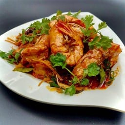 ต้มยำกุ้งลายเสือผัดแห้ง