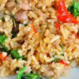 กระเพาหมูสัพคลุกข้าว