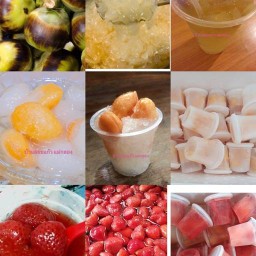 บ้าน ทองธารา ผลไม้ลอยแก้ว ตามฤดูกาล