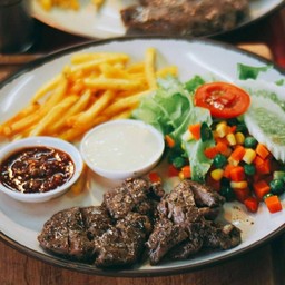 สเต็กหมูสันคอ