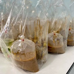 ชุดหมุสะเต๊ะ 15 ไม้+ขนมปัง