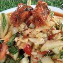 ตำแตงปลาร้าหอยดอง