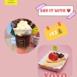 สตอเบอรี่บราวนี่เครป & โกโก้สตอเบอรี่