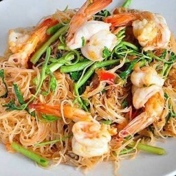 หมี่กระเฉดกุ้ง