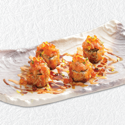 ข้าวห่อไส้แซลมอนคลุกซอสพริก