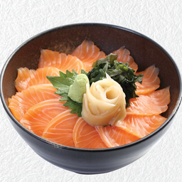 ข้าวหน้าปลาแซลมอน