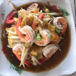 ตำข้าวโพดกุ้งลวก