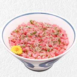 ข้าวหน้าปลาโทโร่ต้นหอมซอย