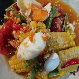 ตำไทยข้าวโพดไข่เค็ม