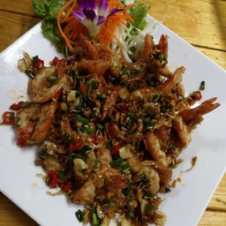 กุ้งผัดพริกเกลือ