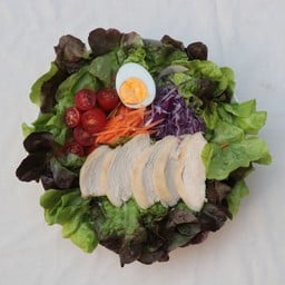 สลัดอกไก่ ไข่ต้ม