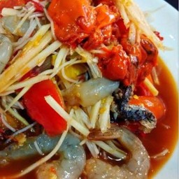 ตำหอยดองกุ้งสด