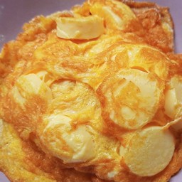 ไข่เจียวใส่เต้าหู้ไข่  ราดข้าว