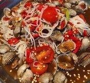 ตำซั่ว หอยแครง ครกใหญ่