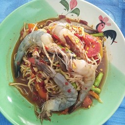 ตำปูปลาร้ากุ้งสด