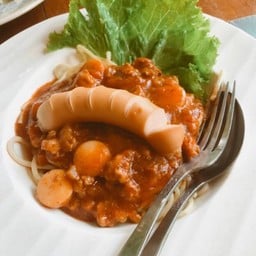 สปาเกตตีซอสมะเขือเทศหมูสับ