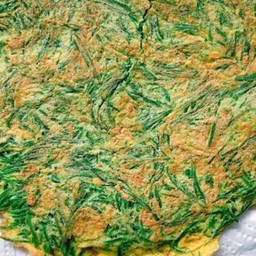 ข้าวไข่เจียวชะอมแน่น 2ฟอง+น้ำพริกกะปิ