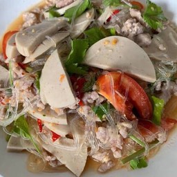 ยำวุ้นเส้น-หมูสับ-หมูยอ
