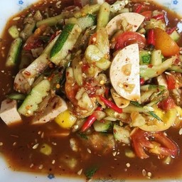 ตำแตงหมูยอ+แถมขนมจีน