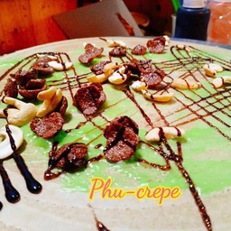 แป้งวนิลา+แยมใบเตย+โกโก้ครั้นช์+เม็ดมะม่วง+ฝอยทอง