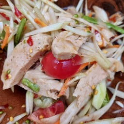 ตำปูปลาร้าหมูยอ