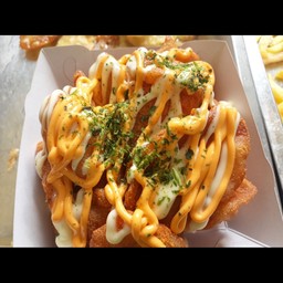 มันฝรั่งทอด ราดชีส มายองเนส