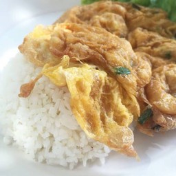 ไข่เจียว (ราดข้าว)ไข่2ฟอง