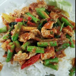 ผัดพริกแกง (ราดข้าว)