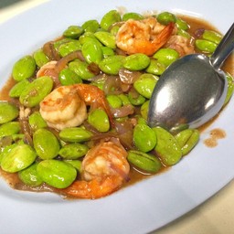 กุ้งผัดกะปิสะตอ