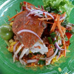 ยำข้าวโพดปูม้าสุก