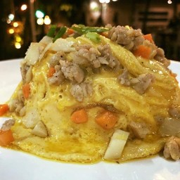 ข้าวไข่ข้นธรรมดาไก่สับ