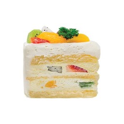 Mix Fruit Custard Cake